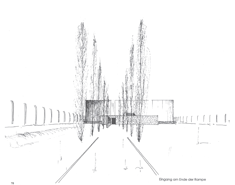 Eingang am Ende der Rampe