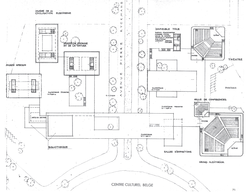 Grundriss: Centre Culturel Congo Belge