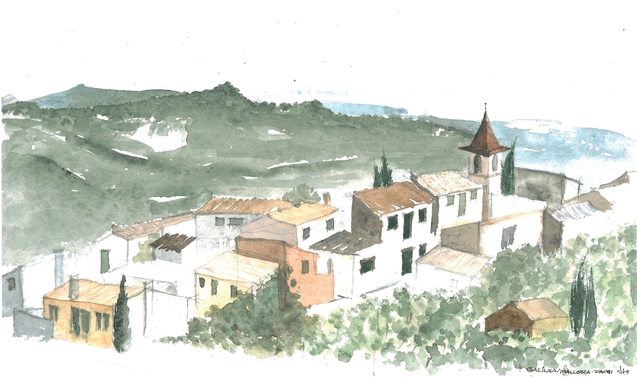 Aquarell von Mallorca